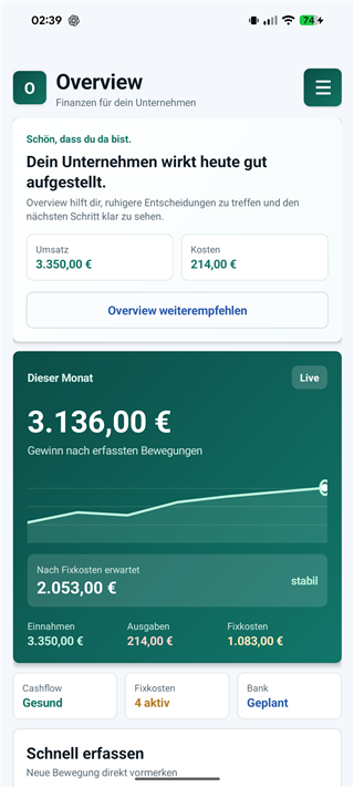 Overview App Screenshot