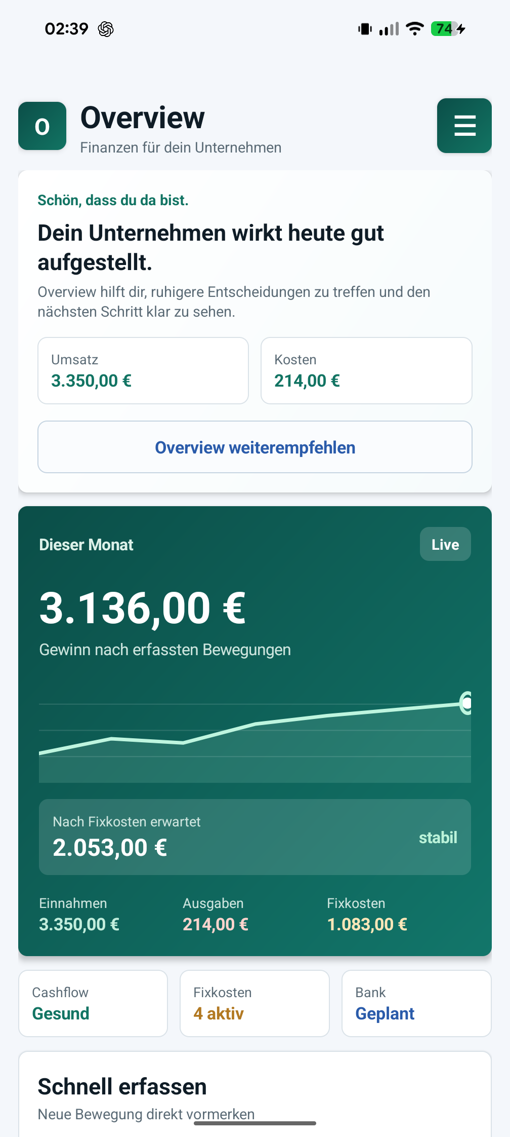 Overview App Screenshot